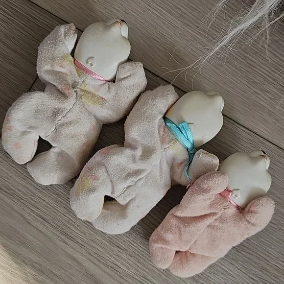 Vintage 90s Puppy Surprise Mom & 3 Babies *Different Breeds - Picture 3 of 11